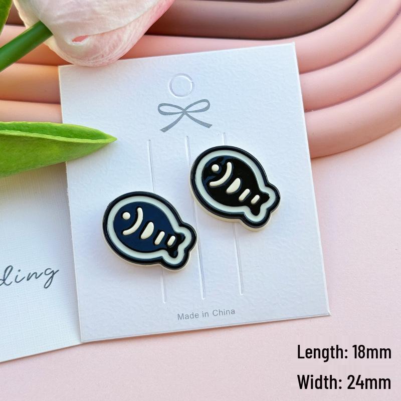 Cute Kitten & Fish Acrylic Charms: Jewelry, Phone Case, Crocs, Hair Clips & Accessories