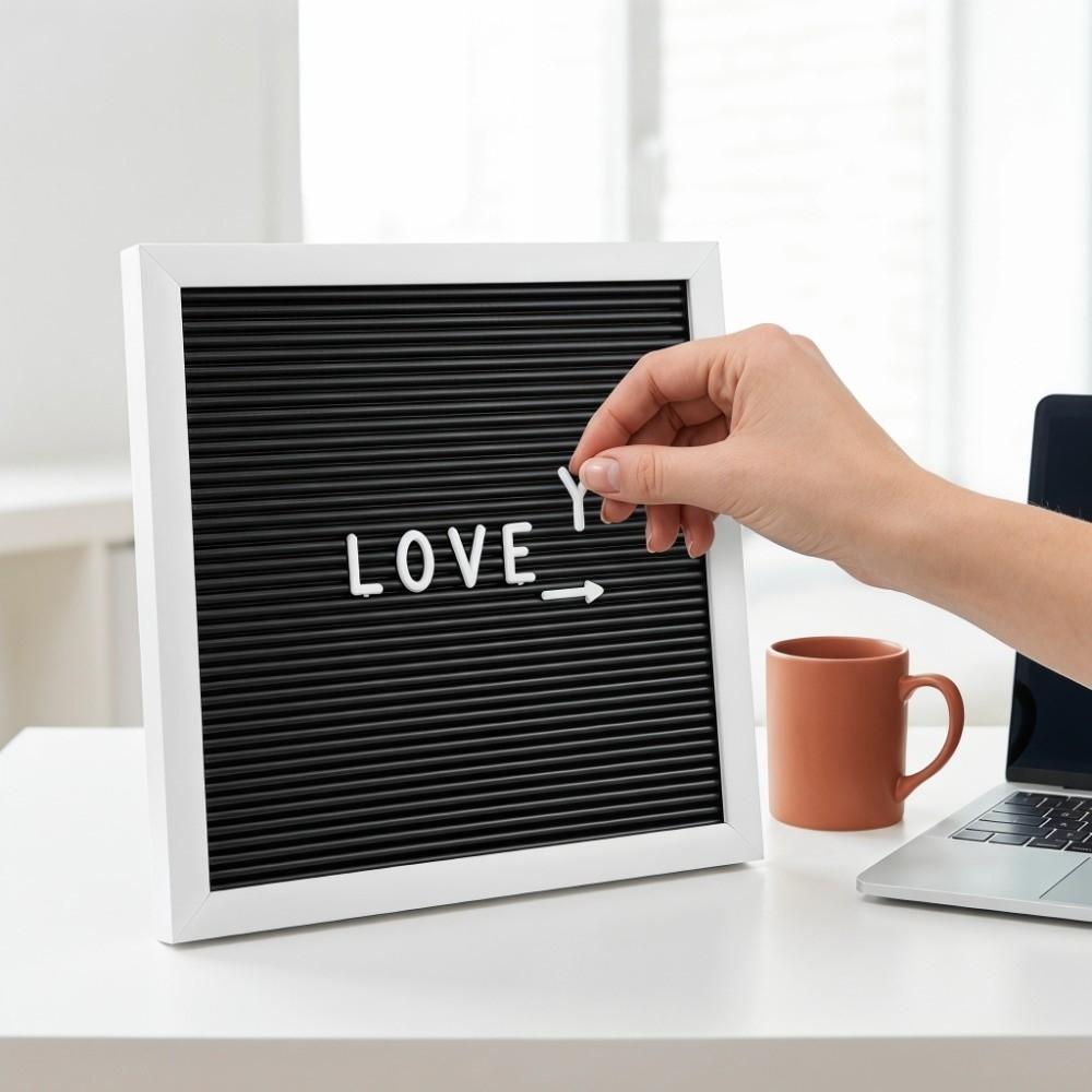 Wooden Frame Message  Letter Board Black White Changeable Letter Board  Restaurant Decor