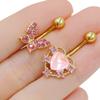 Exquisite Bow Butterfly Heart Belly Button Rings Navel Piercing Ring For Women Girls Body Piercing Jewelry Gifts