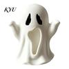Modern Minimalist Ghost Decor 3D Printed Figurine, Spooky Small Statue, Halloween Personalized Gift Cute Desktop Decoration for Party Tabletop Mantel