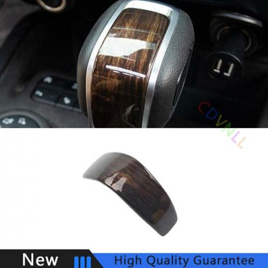 Steel Wood Grain Gear Shift Knob Shifter Lever Trim 1X For Ford Ranger 2019-2021