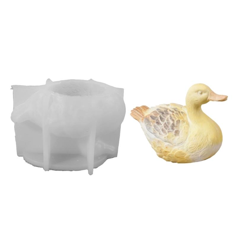 Silicone Craft Mold For Candle Soap Chocolates Making Epoxy Resin Casting with 3D Duck Shape Easy Releases Design