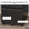 3 Drawer Filling Cabinet, Mobile Metal File Cabinet with Anti-tilt Design for Letter, A4, Legal Size, Black
