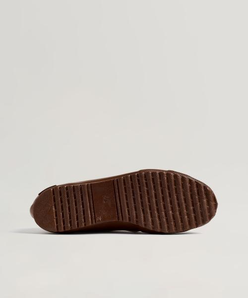 [Novesta] Rubberen Sneakers Laag Ecru/Bruin NOVU241MSSN005EC