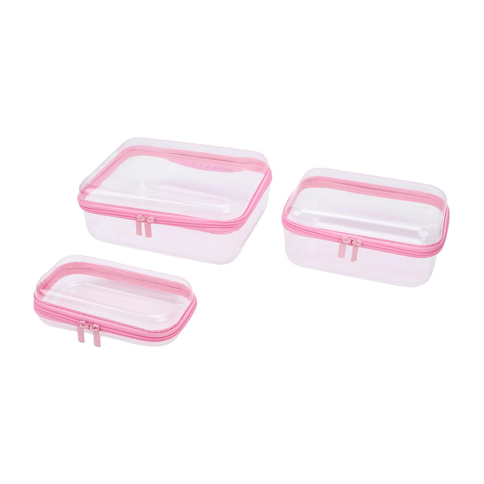 

Hard Shell Zipper Case Deepened Bottom Water Proof Clear Hard Shell Zippered Case for Toy Storage Snack Bag Cosmetics 3