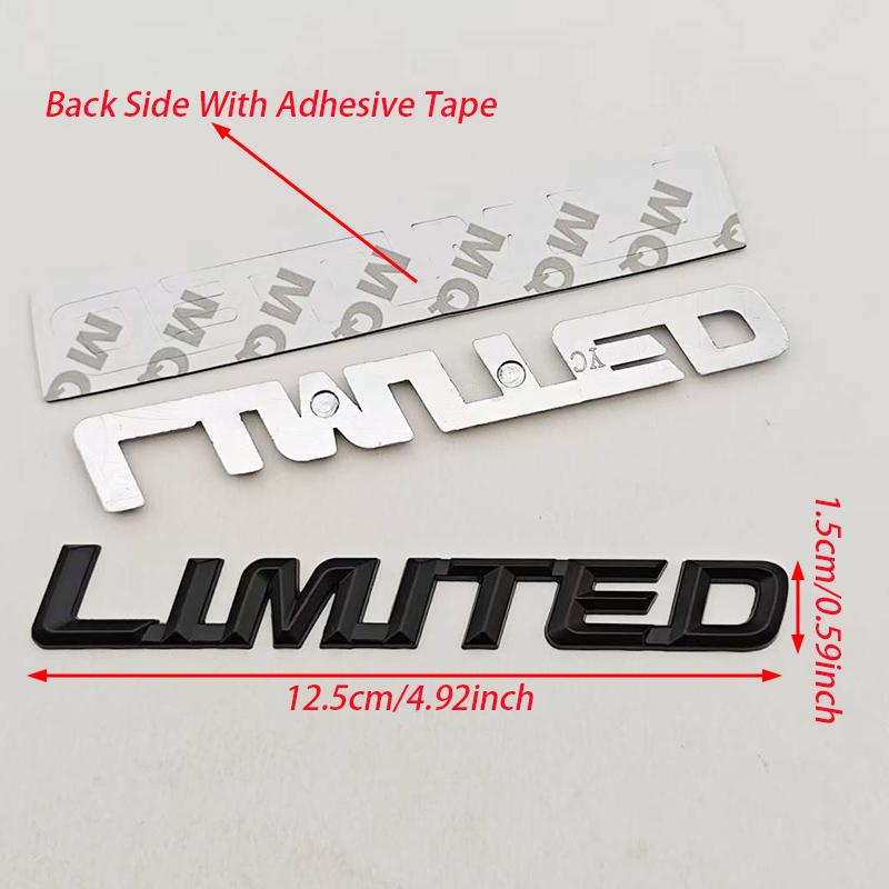 New 3D Metal Chrome Car Styling Logo LIMITED Emblem Badge Limited Edition Trunk Body Sticker Decal Fender Emblem Auto Accessory