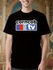 Vintage Retro Corncob TV Graphic Tshirt - Black Tee with ...