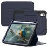 For iPad Mini (2024)/(2021) Case with Card Slots PC + TPU + PU U-Shape Stand Tablet Cover