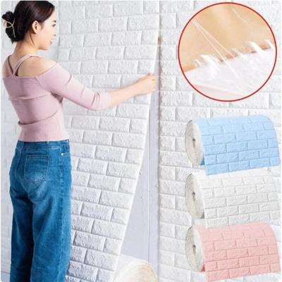 3D samolepicí tapeta 70cm*10m Souvislá vodotěsná samolepka na cihlovou zeď Obývací ložnice Dětský pokoj Domácí dekorace