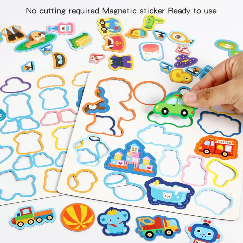 Non-Toxic Montessori Children Dress Up Game Busy Book My First Quiet Book Paste Early Learning Educational Toys Children Matching Game