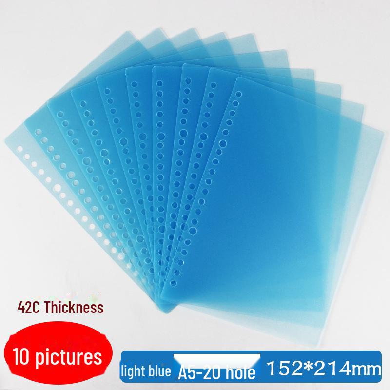 5-Pack Frosted A4 Detachable DIY Loose-Leaf Book with Colored Cover, A5/B5 Opening Ring Hole Folder