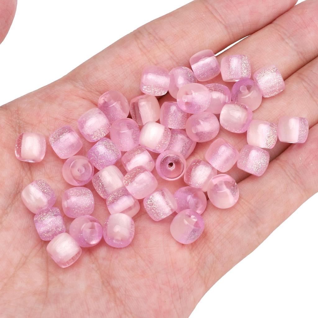 Resin Misty Cylindrical Beads for DIY Necklace Bracelet Earring Craft 10 Pcs