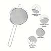 3pcs Stainless Steel Fine Mesh Food Strainer Sifter For Baking With Handle Flour Sieve Sifter Juice Soy Milk Baking Kitchen Tool