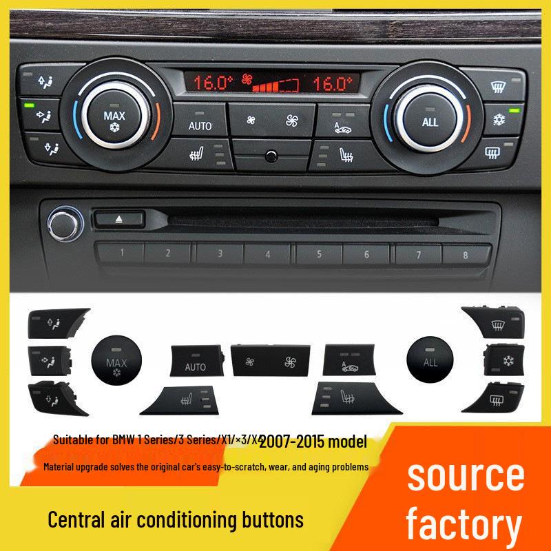 BMW 3 Series, 1 Series, X1, X3 Console Air Volume & Glass Button Knobs.