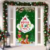 Vánoční potah na dveře Dekorativní závěsná látka Zelený potah na dveře Vánoční dveřní závěs Novoroční tapiserie Potah na dveře Pozadí