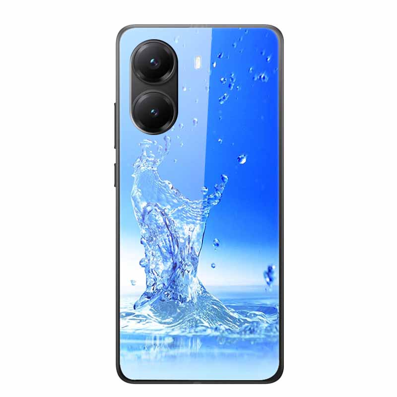 Tempered Glass Case For Xiaomi Poco X7 Pro Case Hard Glass Back Cover Soft TPU Bumper For Redmi Turbo 4 Phone Case X7Pro Turbo4