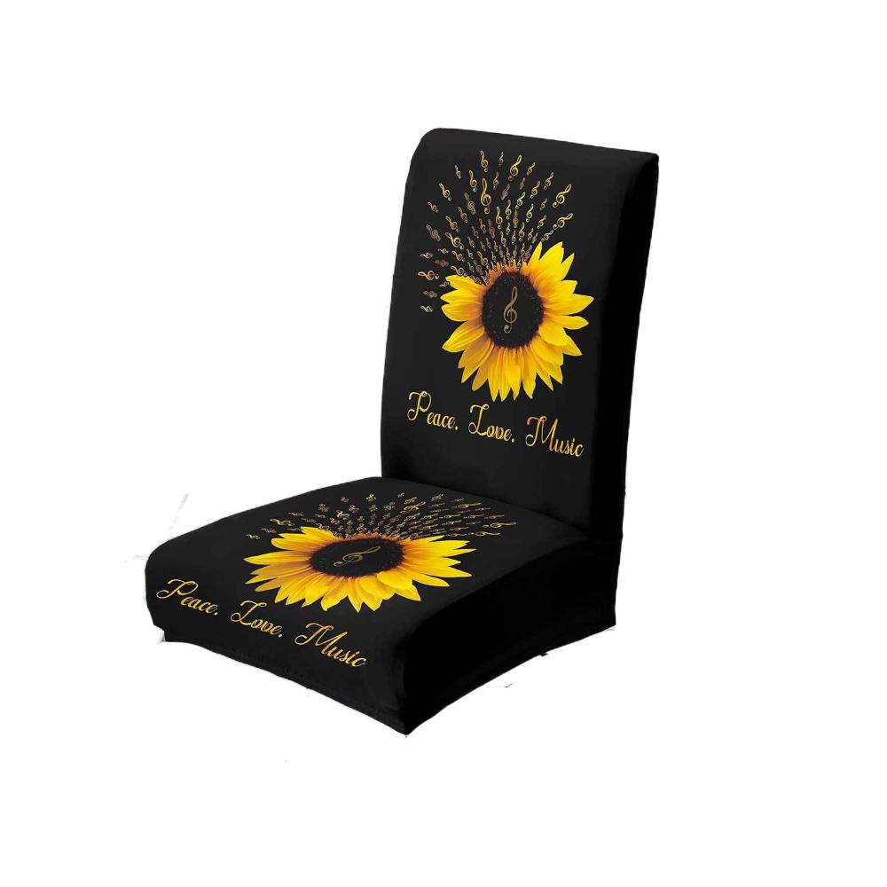 

Thickened Sunflower Elastic Chair Cover Dustproof Chair Cushion Protective Case Seat Cover Home Style 1