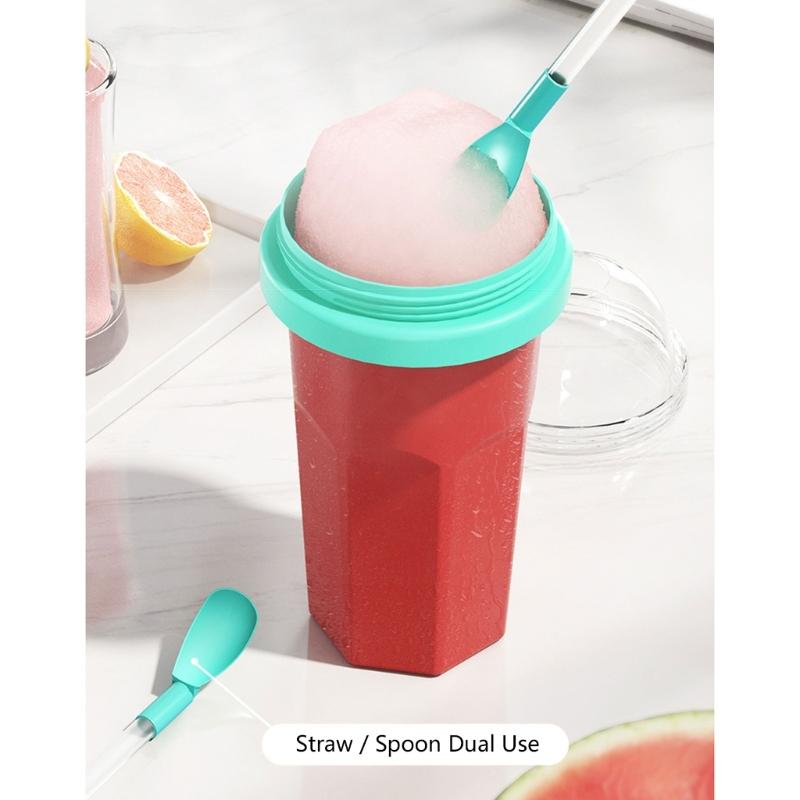 Practical Slushies Maker with Detachable Lid for Beverages Travel Friendly Squeeze Ice Slush Cup For Cold Drink Use