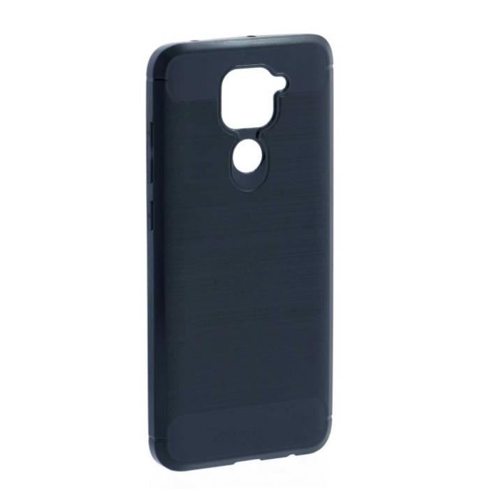Coque souple - Xiaomi - Redmi Note 9 - Noir - Effet carbone brossé - Protection optimale