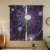 Piece Set High Definition Digital Printed Curtainspurple Spiderweb Style Curtainhome Decoration Curtains Made Of Polyester