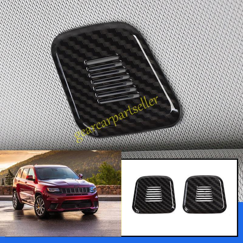 For Jeep Grand Cherokee 16-2021 Carbon Fiber Top Roof Microphone Cover Trim