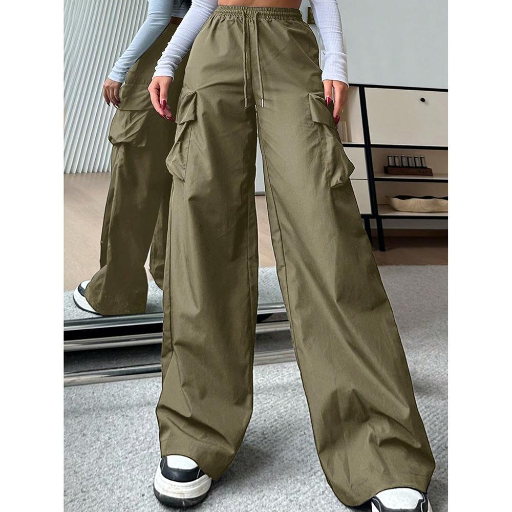 2025 Trendy Women's Workwear Casual Pants with Big Pockets - Loose, Versatile Long Style