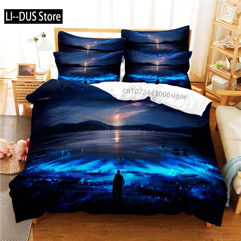 Starry Night Bedding Set Duvet Cover Set 3d Bedding Digital Printing Queen Size Bedding Set Fashion Design