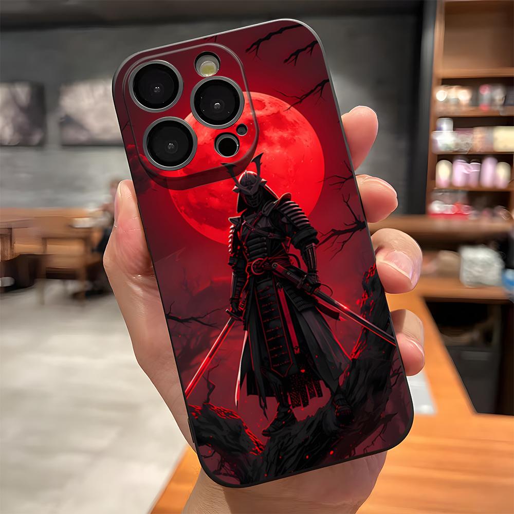 Samurai Mask Phone Case For IPhone 17 Pro Max 15 Pro 16 14 Plus 12 13 Mini 11 Pro Shockproof Soft Cover