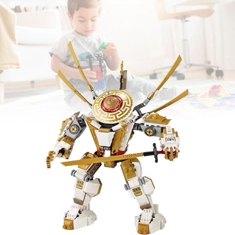 Figura de Acción Mech Dorada Lloy Ninja Set de Bloques de Construcción Modelo Decorar Plástico