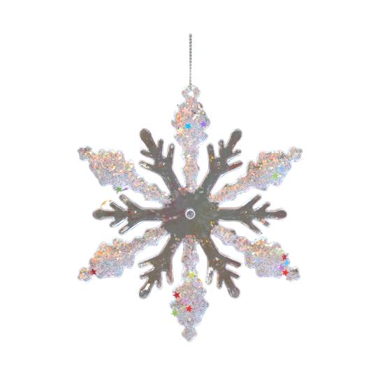 Christmas Clear Acrylic Hanging Ornament Glitter Snowflake Butterfly Reindeer Dancing Girl Tree Angel Wing Key Wreath Xmas Hanging Decoration