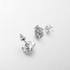 Buyee 925 Sterling Silver Female Stud Earring Elegant Rose Flower Small Earring for Women Fashion Fine Jewelry Earring Gift
