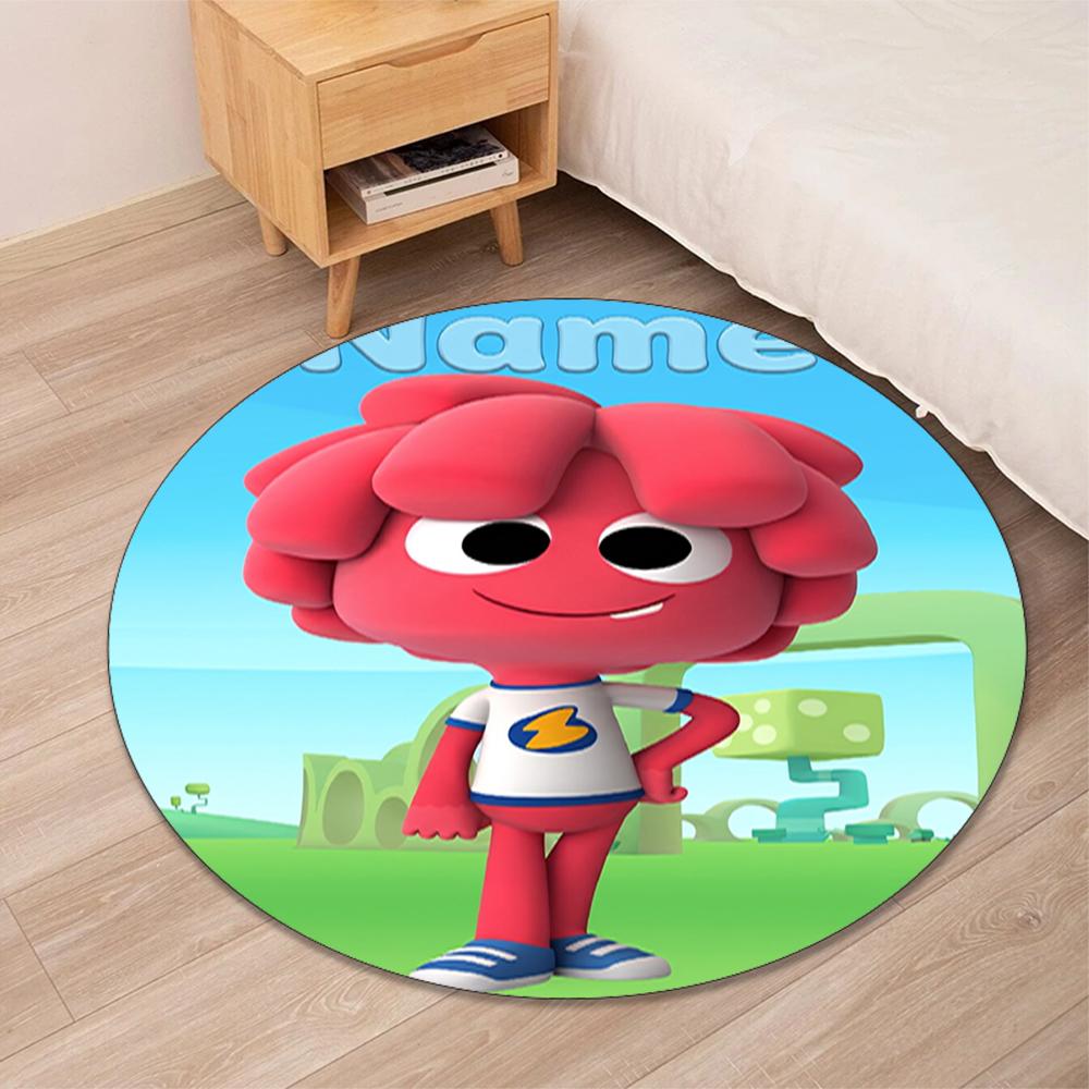 Custom Name Jelly Jamm Printed Round Rug Carpet Chair Rug Area Rug Entryway Doormats,for Office Chair Living Room Bedroom Kitchen Room.