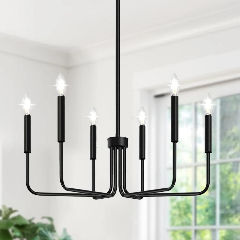 Luce a Candela da Soffitta Retrò Lampada a Sospensione Semplice in Ferro Lampada a Sospensione per Soggiorno