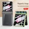 Samsung Z Flip6 Full Wrap Transparent Electroplated Magnetic Hinge Case