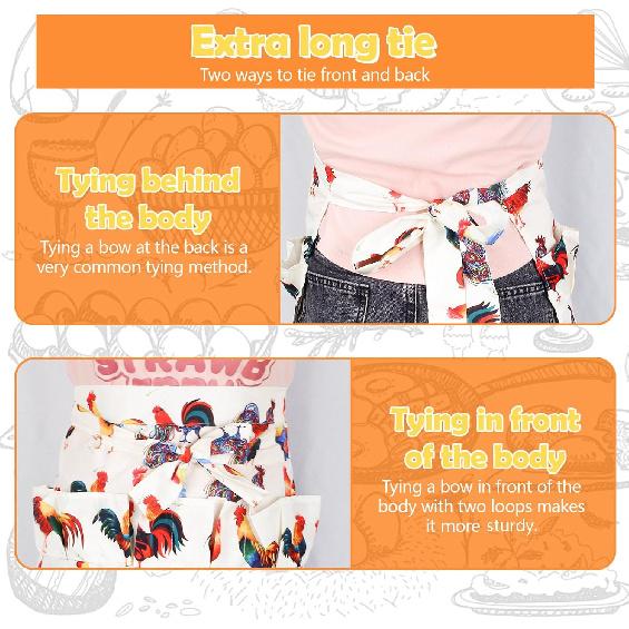 12 Deep Pockets Egg Apron, Chicken Egg Collecting Apron, Egg Holding Apron, Duck Goose Egg Gathering Apron for Housewife