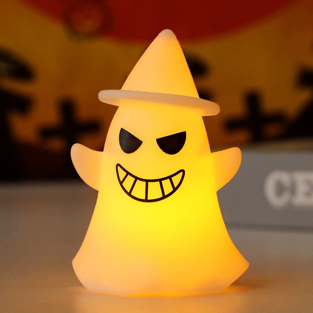 9.7cm/3.82in Halloween Pumpkin Lamp Mischief Maker Night Light Ghost Creative Model Gifts Luminous Toys Bedroom Party Decoration