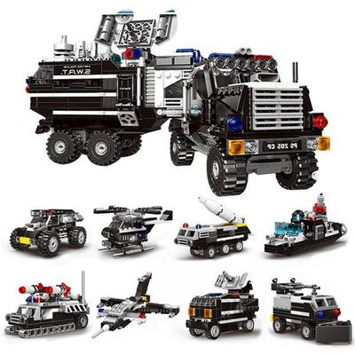 Refrican Mini Block SWAT Police Commando Block 8 Set CBT111348, Black