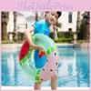 New Pvc Inflatable Watermelon Swim Ring With Backrest Handle For Adults And Kids Water Sports Equipment
