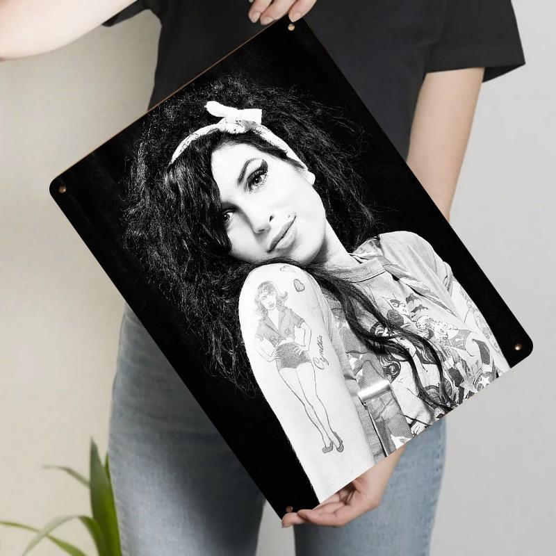 

Personalized Retro Tattoo Design Metal Plaque Custom Name Wall Art Decoration 20x30cm（7.8x11.8inch）