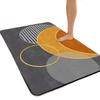 Geometric Solid Color Bathroom Floor Mat - Water-Absorbent, Dirt-Resistant Foot Pad for Sink and Toilet.