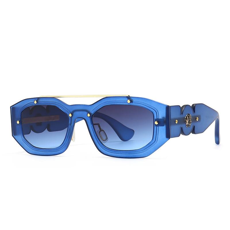 Fashion Punk Sunglasses Men Vintage Y2K Decorative Rectangulares Eyewear Women Luxury Brand Designer Spring Unique Sun Glasses