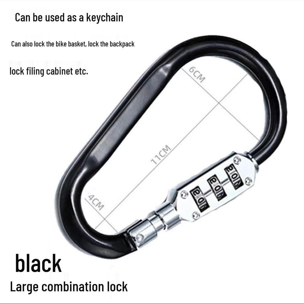 Anti-theft Cartoon Cow Combination Lock - Portable Motorcycle & Mountain Bike Helmet Retractable Steel Wire Lock