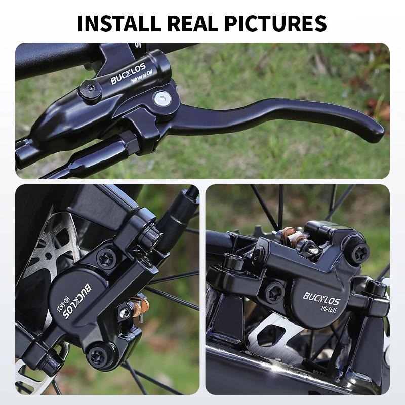 2 Piston E-Bike Disc Brake Set Power Off Bicycle Hydraulic Disc Brake E Scooter Power Control Shifter Bicycle Brakes 160 rotors