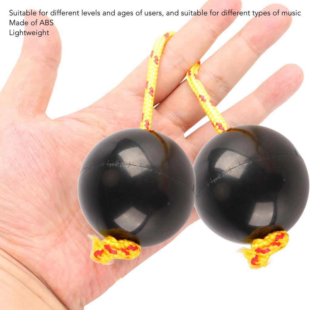 African Rhythmic Shaker Ball 2Pcs African Rhythmic Ball Adjustable Black Comfortable African Shaker Rattle Ball for Entertaining