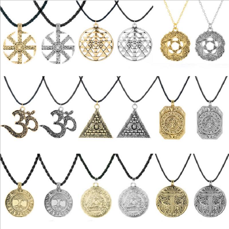 Viking Jewelry Nordic With Geometric Pendant And Electroplated Alloy For Gift For Travelers