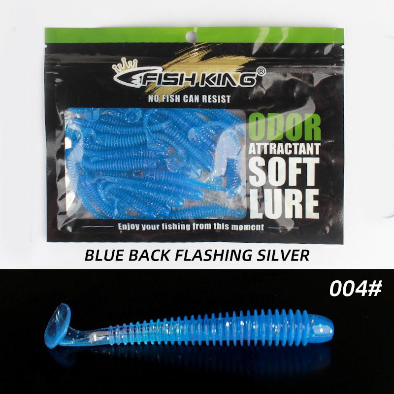 FTK 30pcs Soft Silicone Lure, Artificial Thread Lure, 5.5cm 6.2cm 7.2cm for Carp and Bass
