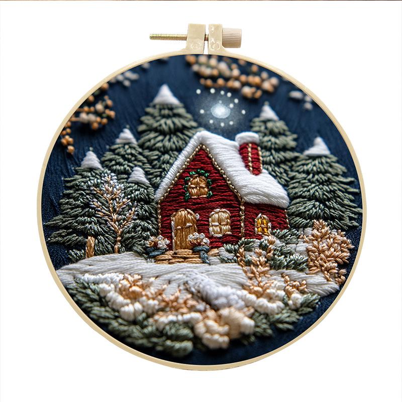 Cross-Border Embroidery DIY Kit: Creative Handmade Fabric and Thread for English Practice