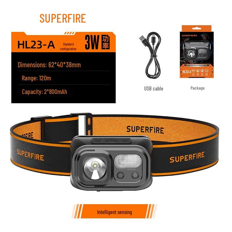 Shenhuo Rechargeable Headlamp with Strong Light and Induction for Outdoor Wilderness and Night Fishing