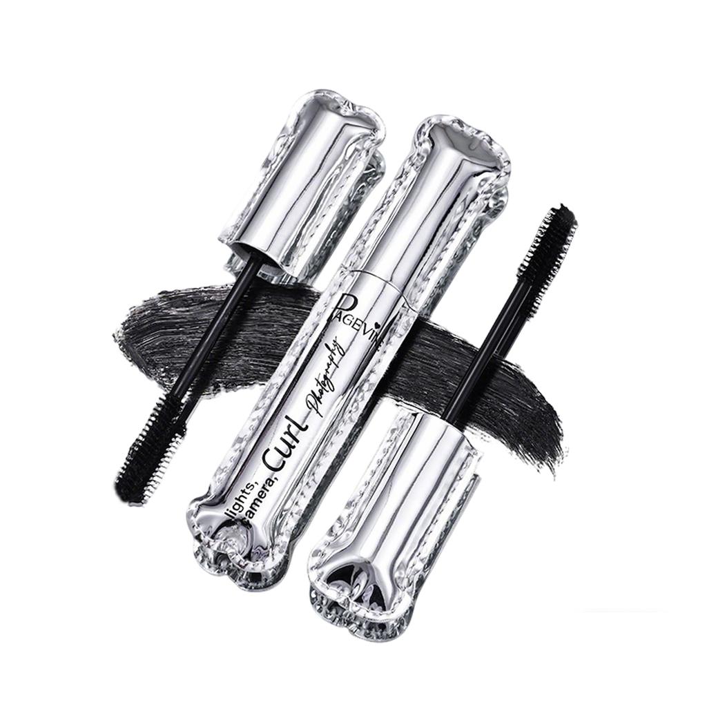 Eyelash Mascara, 3D Curl Long-Lasting, Black, Quick-Drying, Waterproof, 360-Degree Rotating Screw Brush, Naturally Dense and Longer Lashes, Eyelash