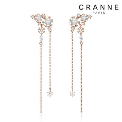 Pearl Cubic Drop Earrings C24EB300